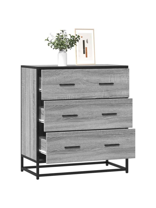 Senkki harmaa sonoma 68x35x76 cm suunniteltu puu ja metalli