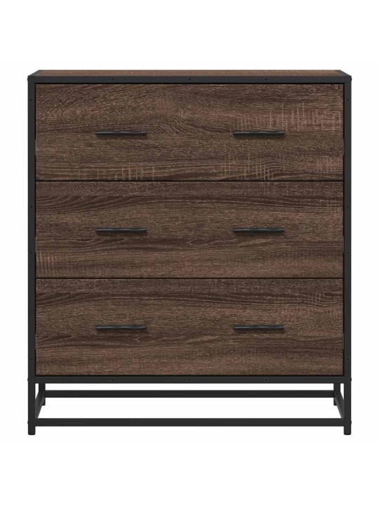 Senkki ruskea tammi 68x35x76 cm tekninen puu ja metalli