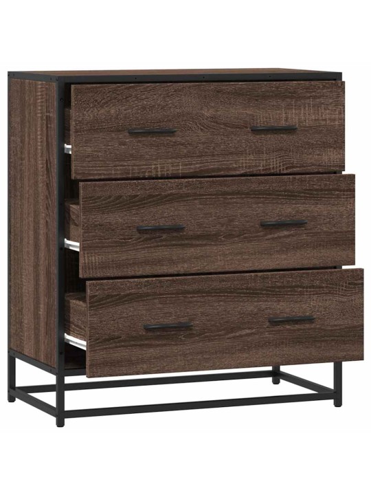 Senkki ruskea tammi 68x35x76 cm tekninen puu ja metalli