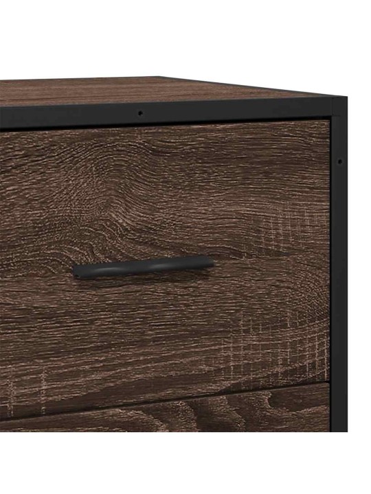 Senkki ruskea tammi 68x35x76 cm tekninen puu ja metalli