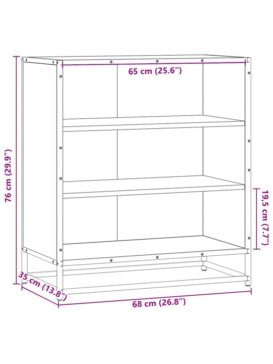 Senkki sonoma tammi 68x35x76 cm tekninen puu ja metalli