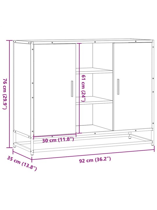 Senkki musta 92x35x76 cm tekninen puu