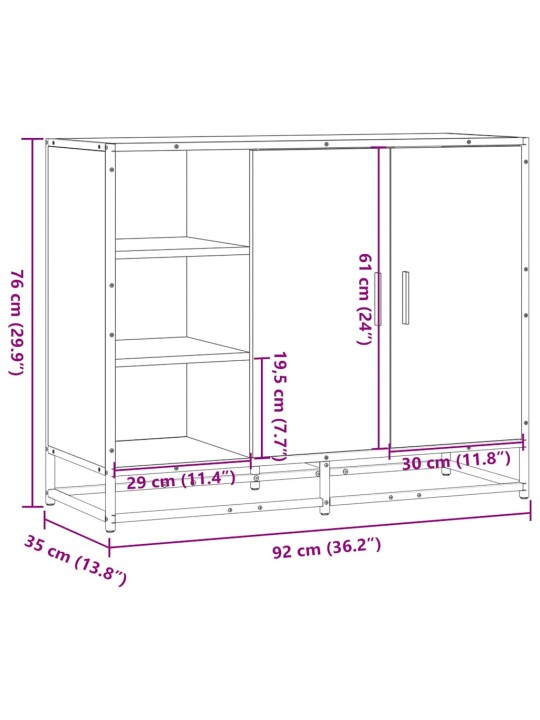 Senkki Sonoma tammi 92x35x76 cm tekninen puu