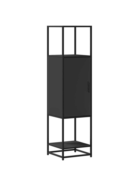 Korkeaboard musta 35,5x35x139 cm suunniteltu puu ja metalli