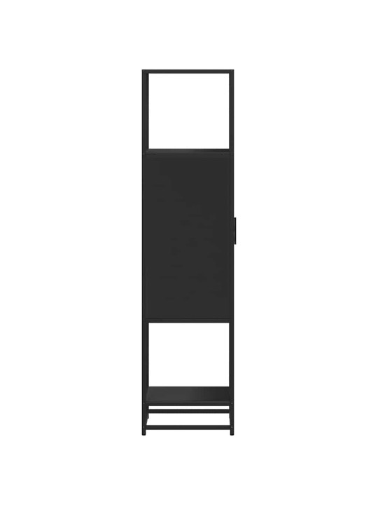 Korkeaboard musta 35,5x35x139 cm suunniteltu puu ja metalli