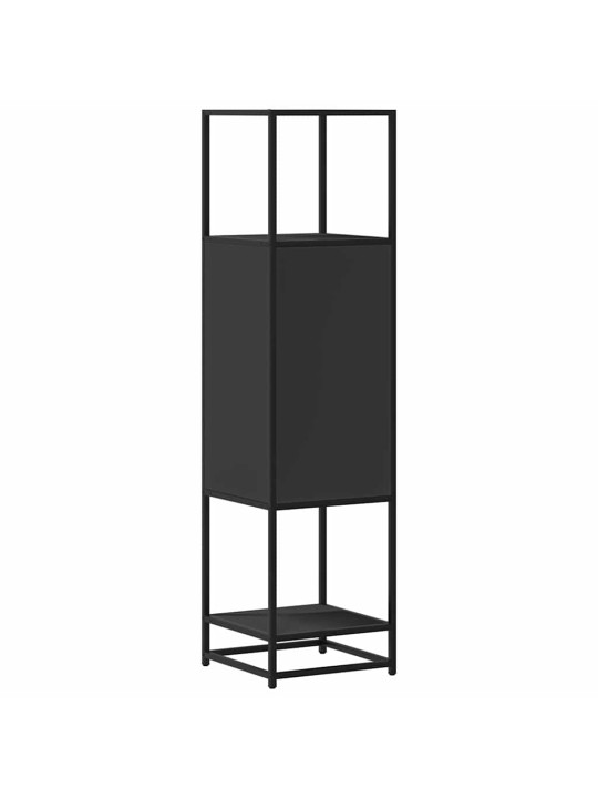 Korkeaboard musta 35,5x35x139 cm suunniteltu puu ja metalli