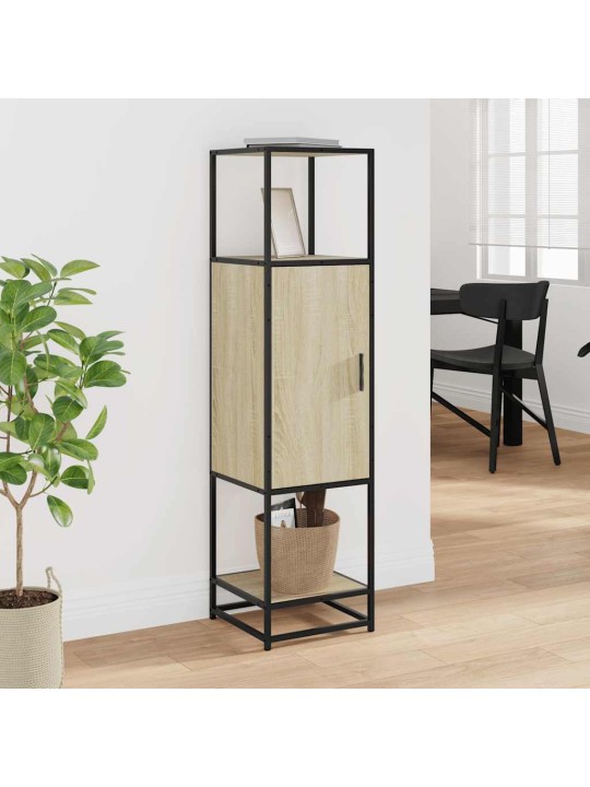Korkeaboard sonoma tammi 35,5x35x139 cm suunniteltu puu metalli