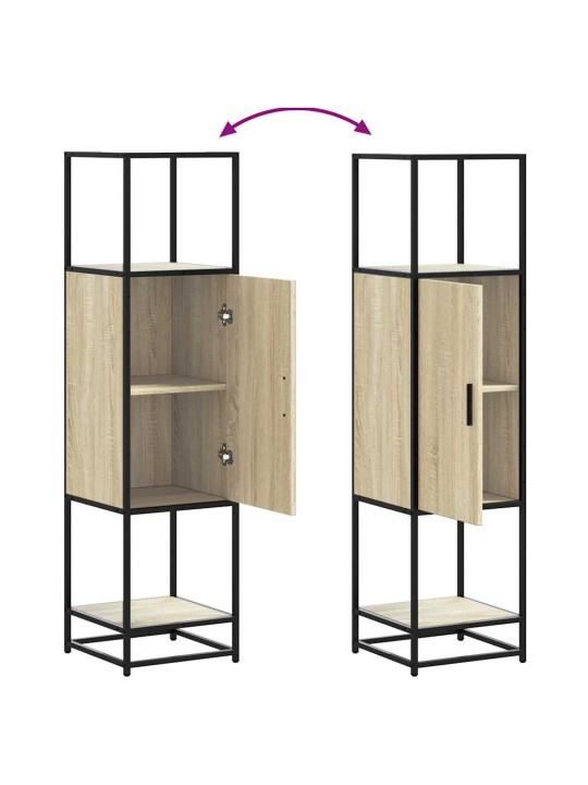 Korkeaboard sonoma tammi 35,5x35x139 cm suunniteltu puu metalli