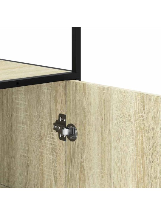 Korkeaboard sonoma tammi 35,5x35x139 cm suunniteltu puu metalli
