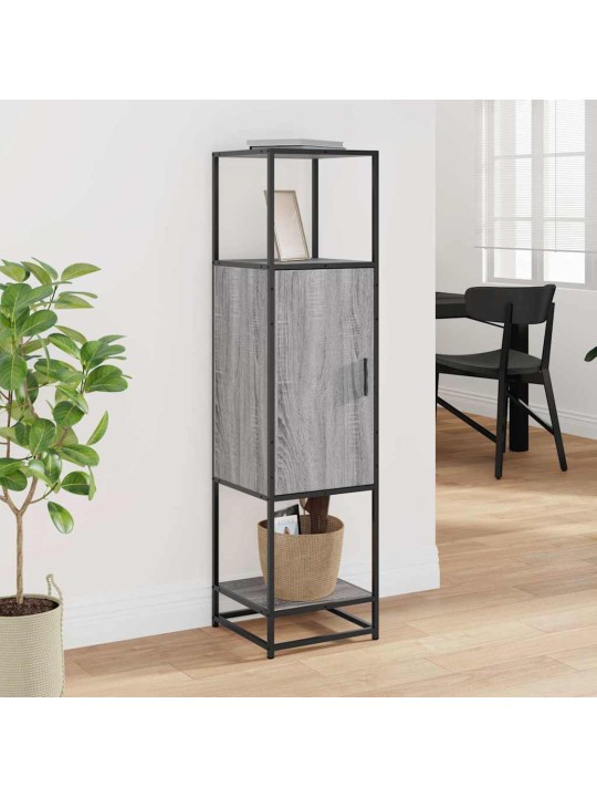 Highboard harmaa sonoma suunniteltu puu ja metalli