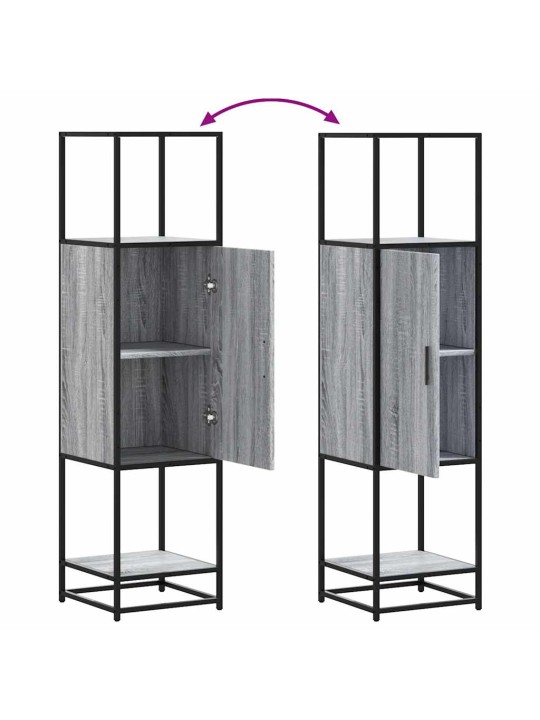Highboard harmaa sonoma suunniteltu puu ja metalli