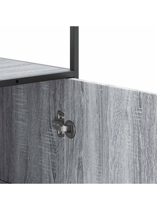 Highboard harmaa sonoma suunniteltu puu ja metalli