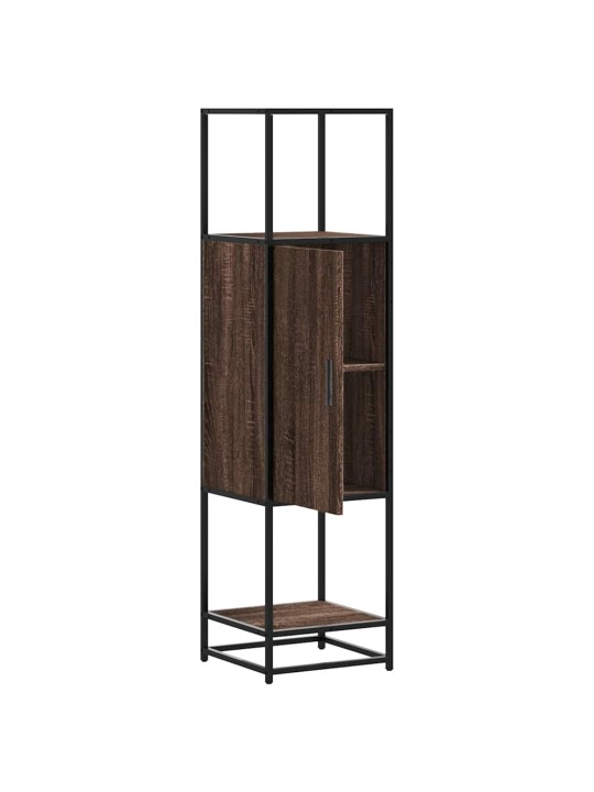 Kaappi ruskea tammi 35,5x35x139 cm tekninen puu ja metalli