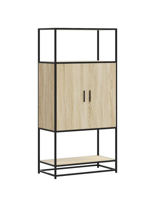 Korkeaboard sonoma tammi 68x35x139 cm suunniteltu puu metalli