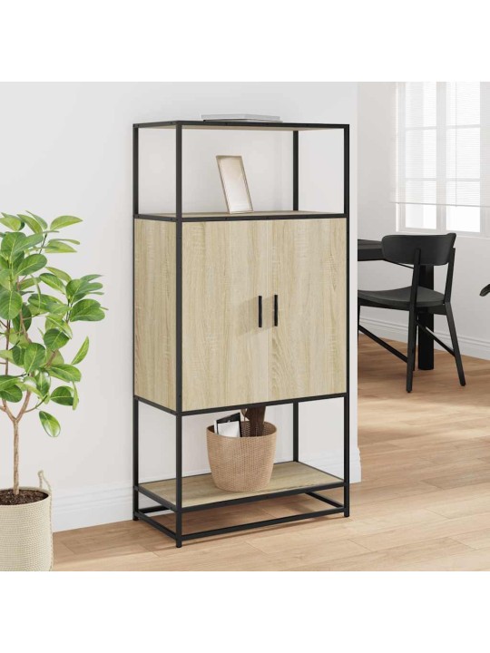 Korkeaboard sonoma tammi 68x35x139 cm suunniteltu puu metalli