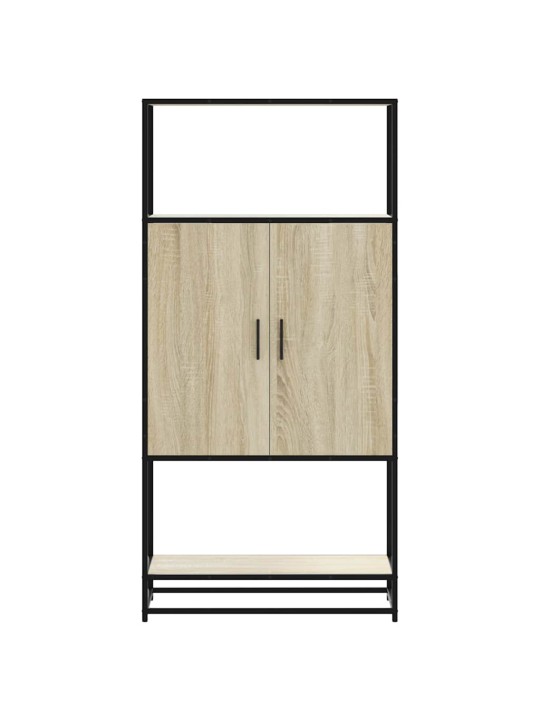 Korkeaboard sonoma tammi 68x35x139 cm suunniteltu puu metalli