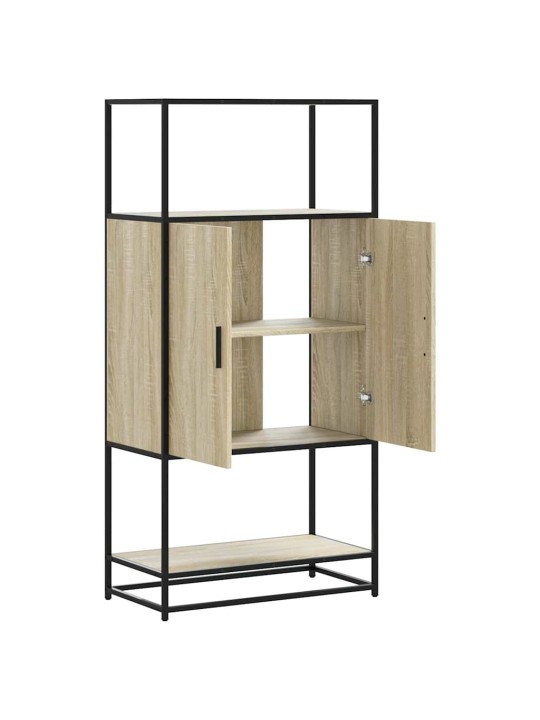 Korkeaboard sonoma tammi 68x35x139 cm suunniteltu puu metalli