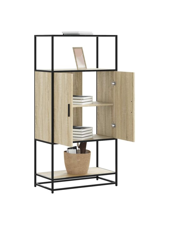 Korkeaboard sonoma tammi 68x35x139 cm suunniteltu puu metalli