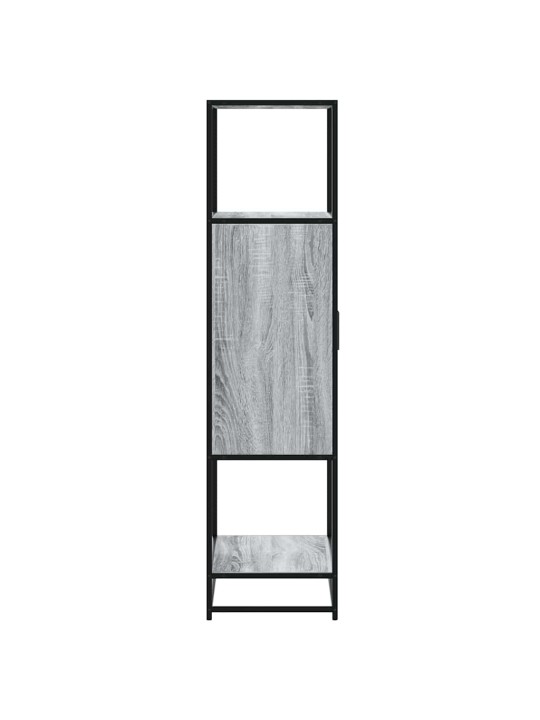Highboard harmaa sonoma 68x35x139 cm suunniteltu puu ja metalli