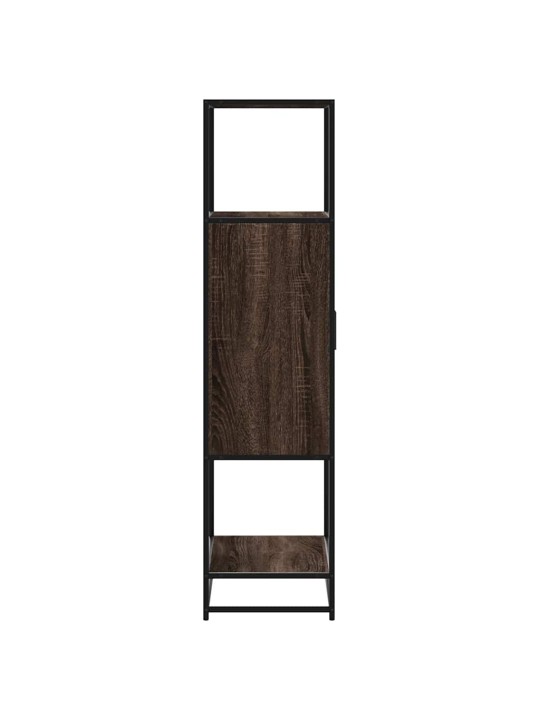 Kaappi ruskea tammi 68x35x139 cm tekninen puu ja metalli