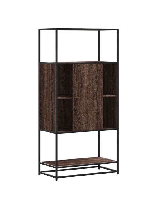 Kaappi ruskea tammi 68x35x139 cm tekninen puu ja metalli