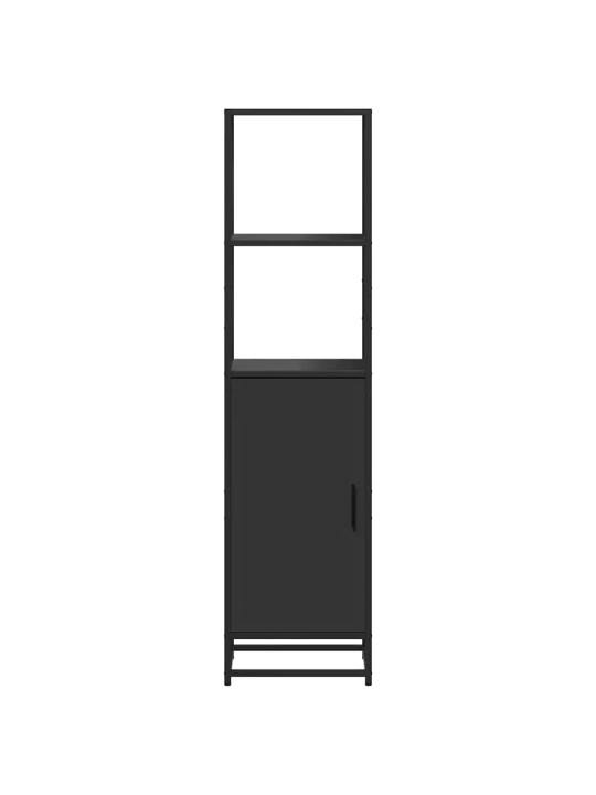 Korkeaboard musta 35,5x35x139 cm suunniteltu puu ja metalli