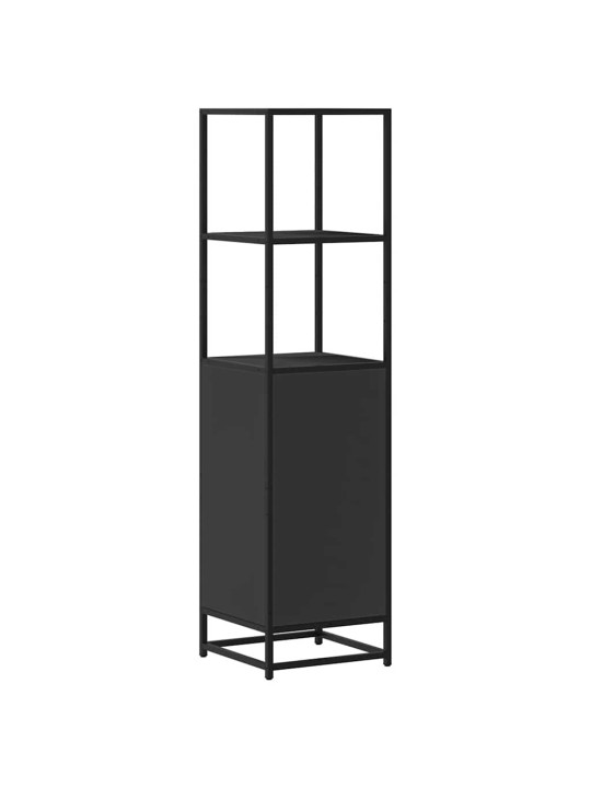 Korkeaboard musta 35,5x35x139 cm suunniteltu puu ja metalli