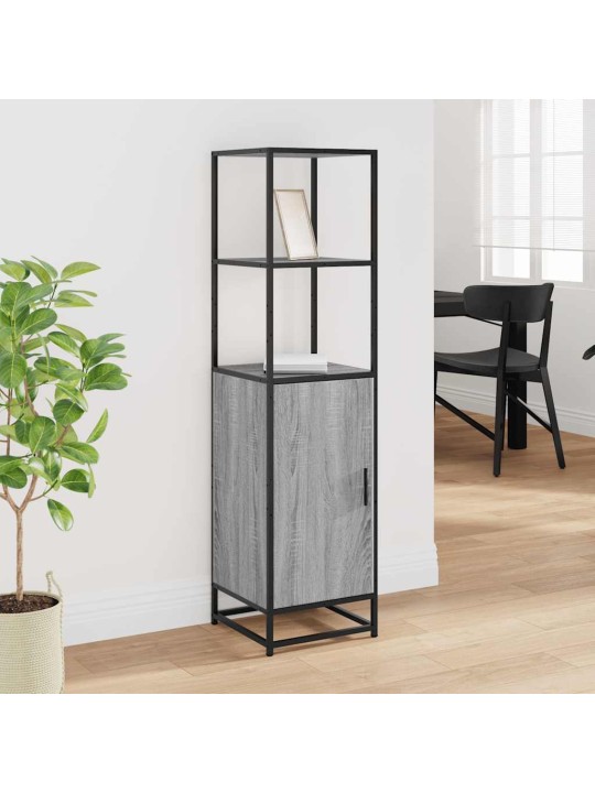 Highboard harmaa sonoma suunniteltu puu ja metalli
