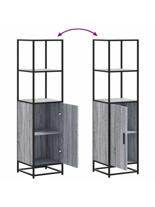Highboard harmaa sonoma suunniteltu puu ja metalli