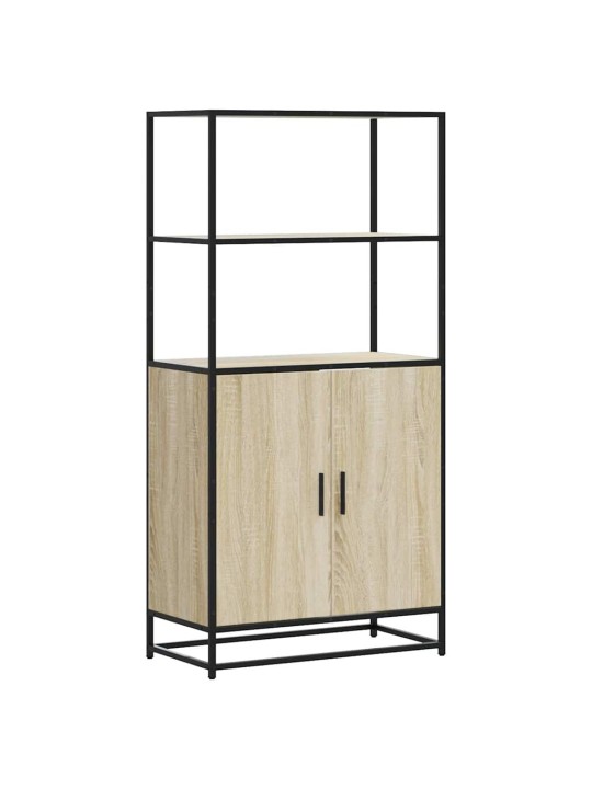 Korkeaboard sonoma tammi 68x35x139 cm suunniteltu puu metalli