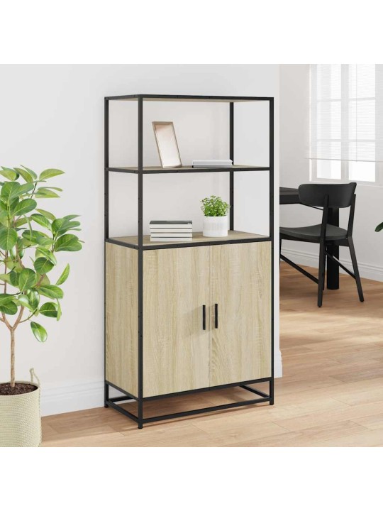 Korkeaboard sonoma tammi 68x35x139 cm suunniteltu puu metalli