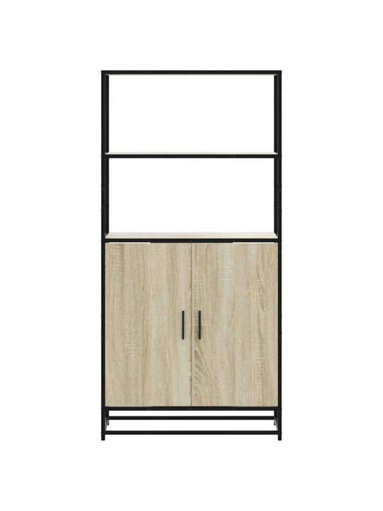 Korkeaboard sonoma tammi 68x35x139 cm suunniteltu puu metalli