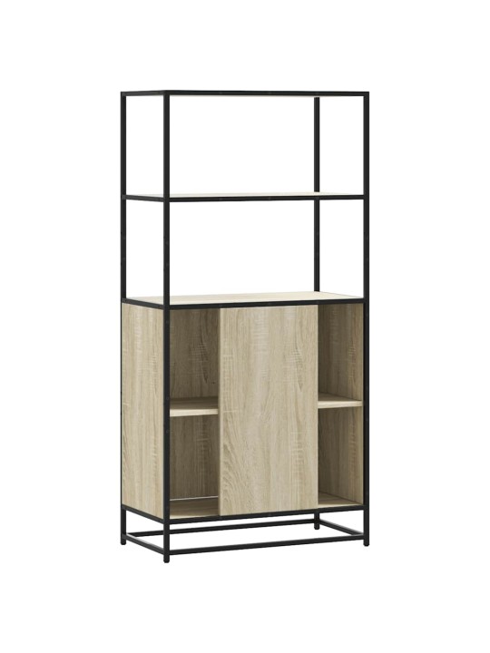 Korkeaboard sonoma tammi 68x35x139 cm suunniteltu puu metalli