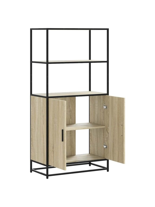 Korkeaboard sonoma tammi 68x35x139 cm suunniteltu puu metalli