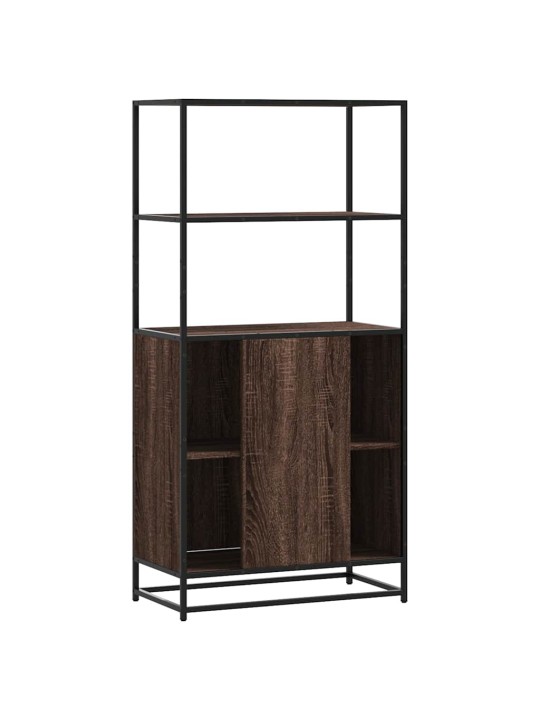 Kaappi ruskea tammi 68x35x139 cm tekninen puu ja metalli