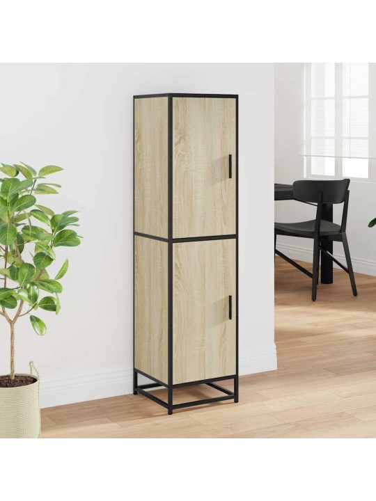 Korkeaboard sonoma tammi 35,5x35x139 cm suunniteltu puu metalli