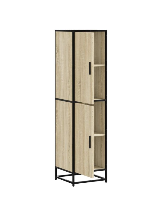 Korkeaboard sonoma tammi 35,5x35x139 cm suunniteltu puu metalli