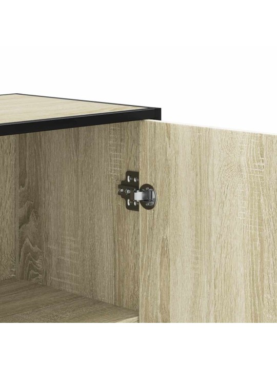 Korkeaboard sonoma tammi 35,5x35x139 cm suunniteltu puu metalli