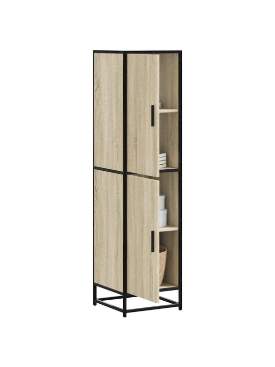 Korkeaboard sonoma tammi 35,5x35x139 cm suunniteltu puu metalli