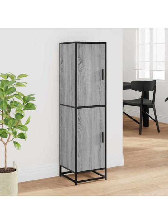 Highboard harmaa sonoma suunniteltu puu ja metalli