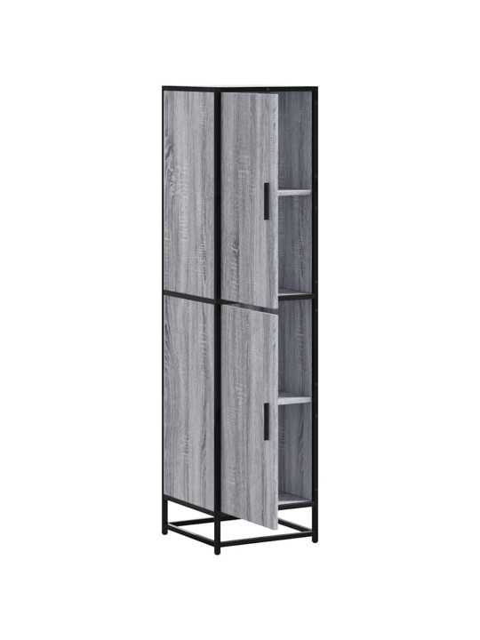 Highboard harmaa sonoma suunniteltu puu ja metalli