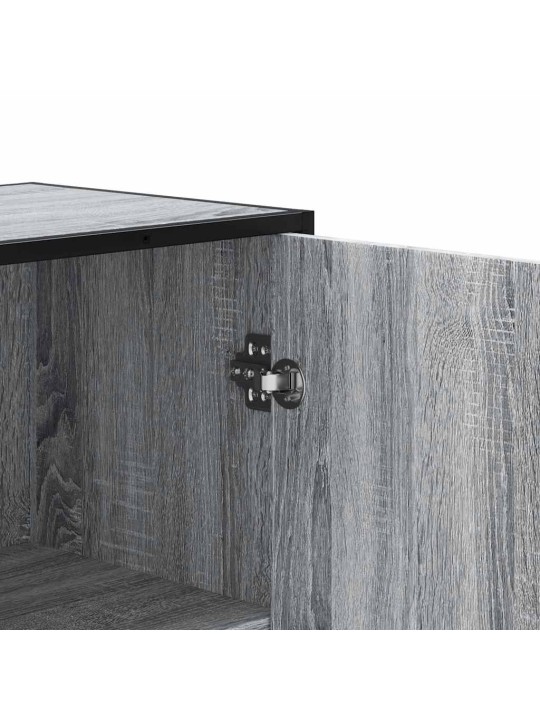 Highboard harmaa sonoma suunniteltu puu ja metalli