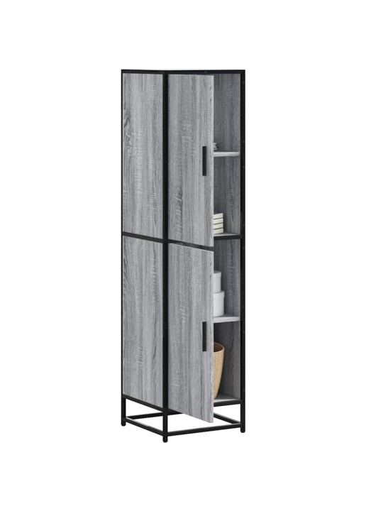 Highboard harmaa sonoma suunniteltu puu ja metalli