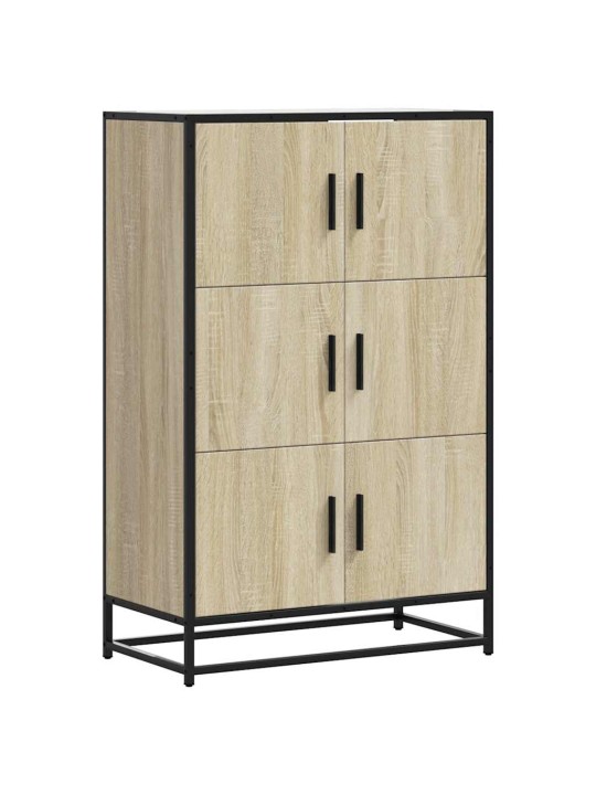 Korkeaboard sonoma tammi 68x35x106,5 cm suunniteltu puu metalli