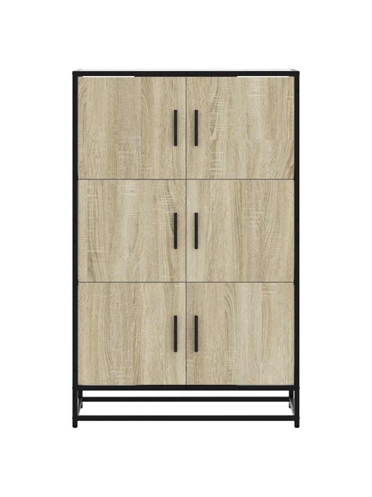 Korkeaboard sonoma tammi 68x35x106,5 cm suunniteltu puu metalli