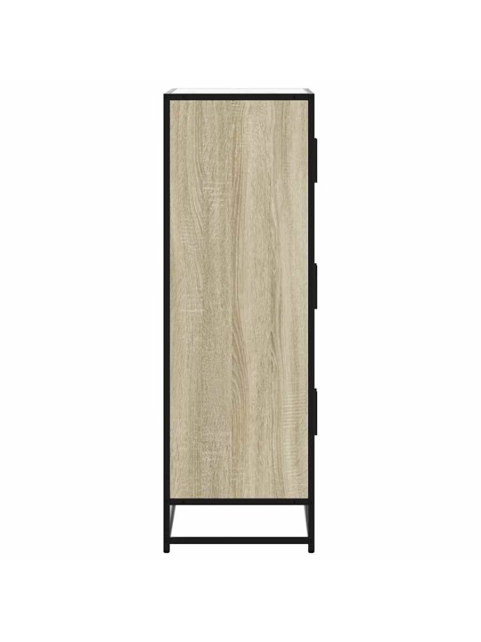 Korkeaboard sonoma tammi 68x35x106,5 cm suunniteltu puu metalli