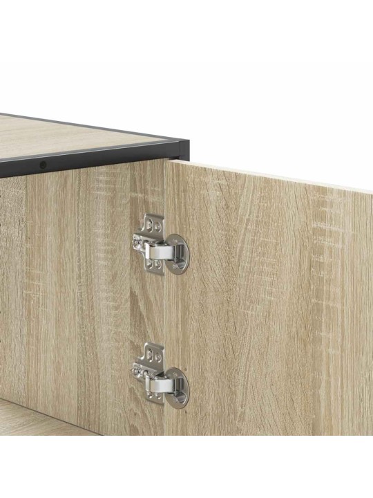 Korkeaboard sonoma tammi 68x35x106,5 cm suunniteltu puu metalli