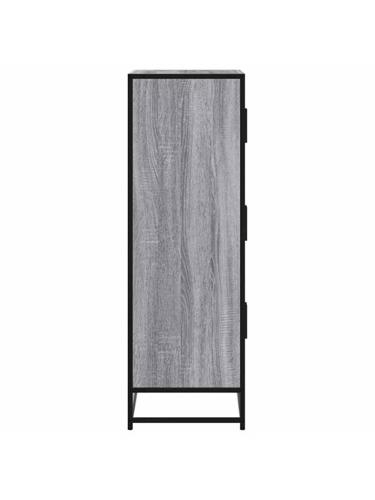 Highboard harmaa sonoma suunniteltu puu ja metalli