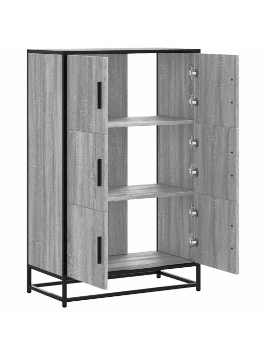 Highboard harmaa sonoma suunniteltu puu ja metalli