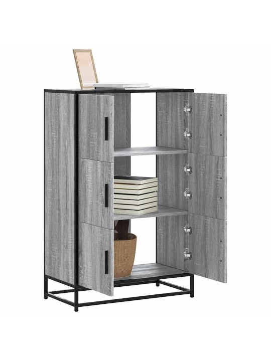Highboard harmaa sonoma suunniteltu puu ja metalli